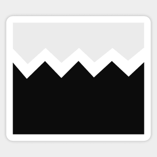 Abstract zigzag - gray, black and white. Sticker